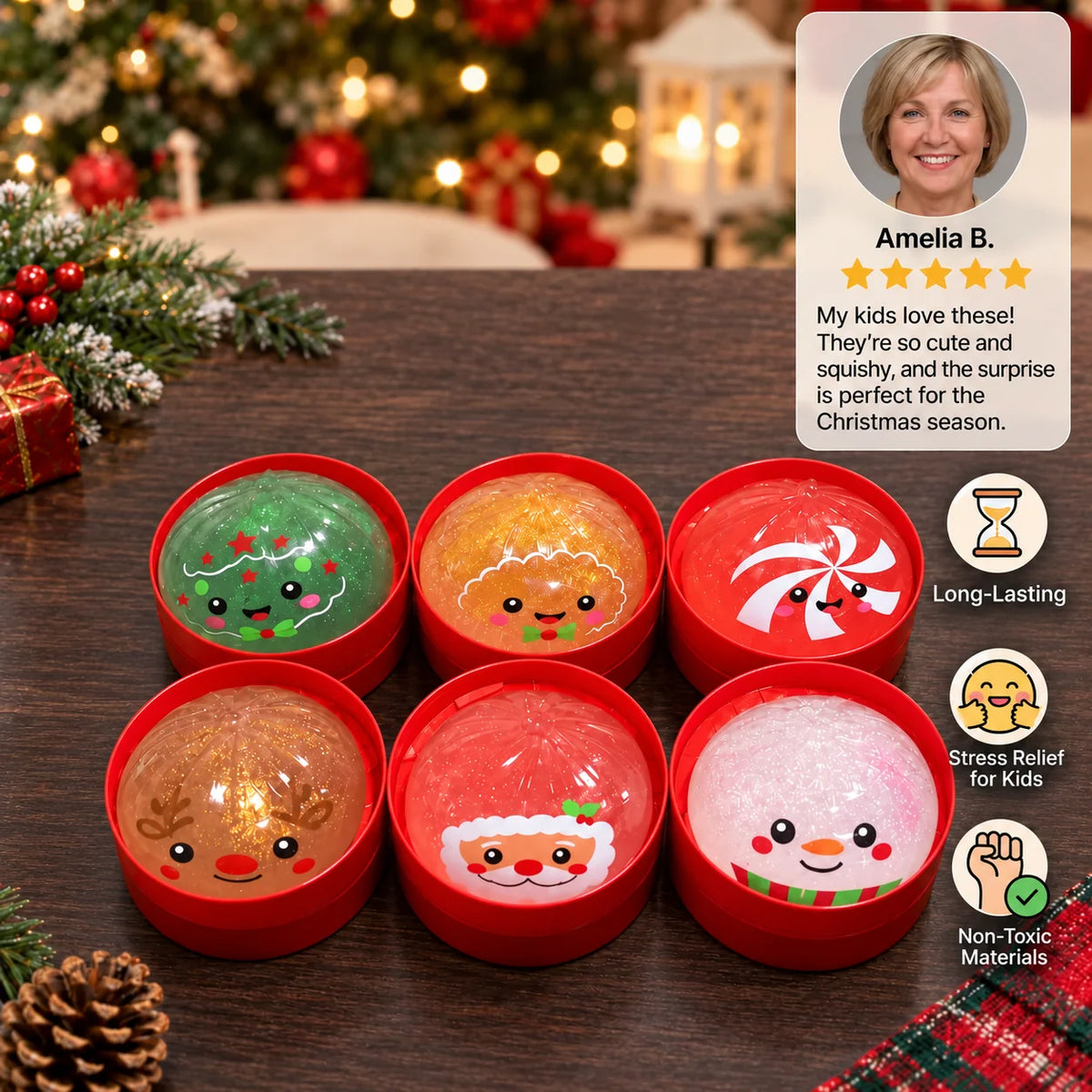 Squishy Toy Christmas Character Squeeze Play