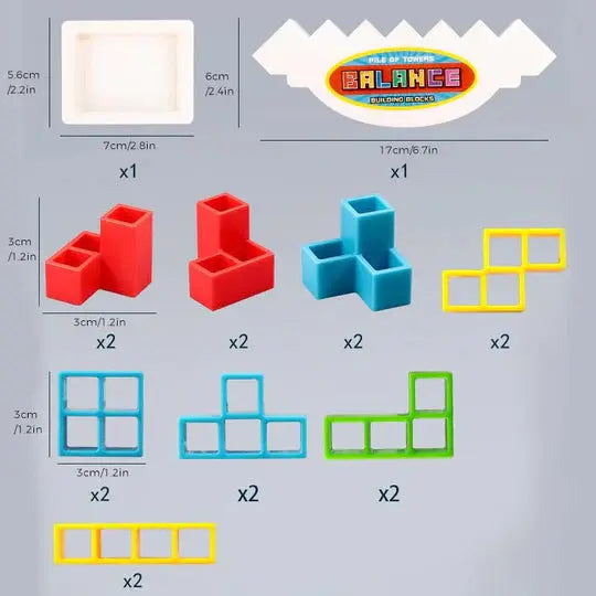 Stacking Toy Interlocking Magnetic 24 Piece Set