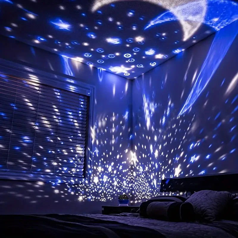 Star Projector Night Light Built-In Music Starry Sky Projection