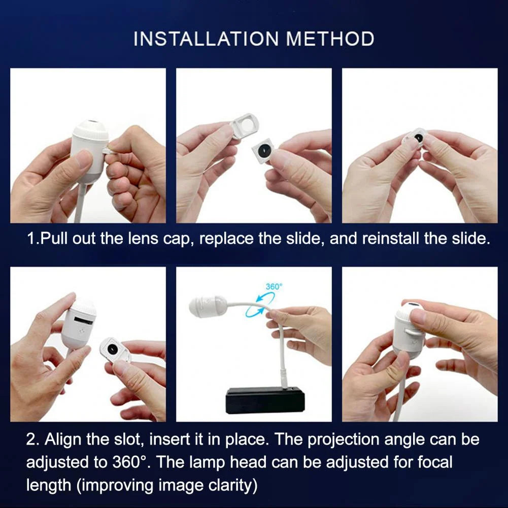 Star Projector Night Light Touch Control Adjustable Brightness Two Lighting Modes