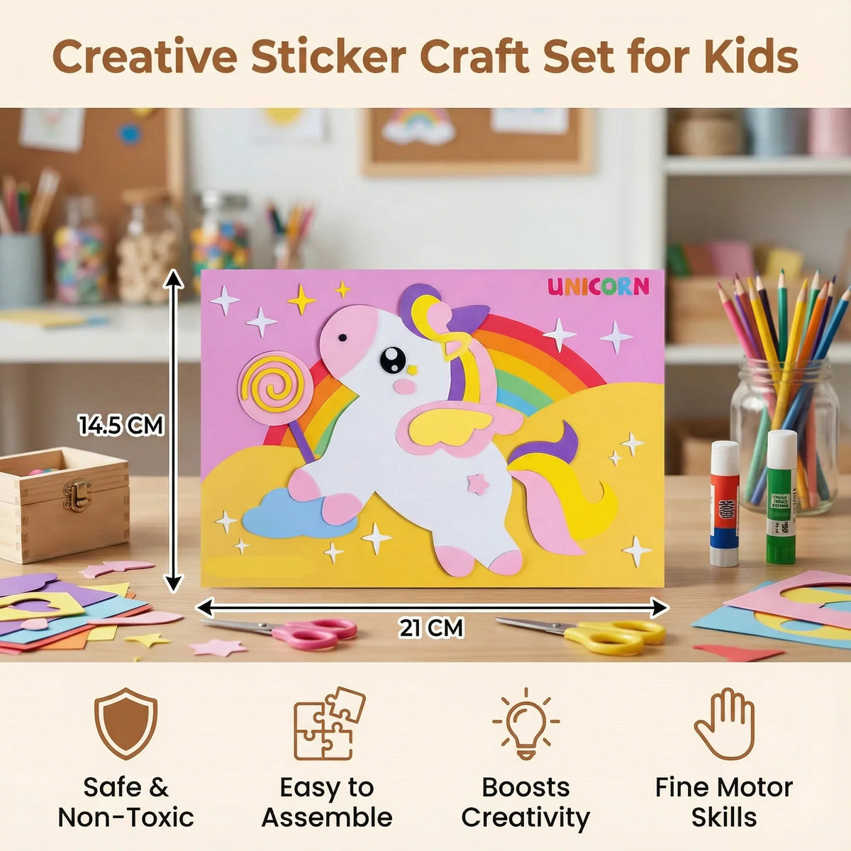 Sticker Activity Set Numbered Matching Peel-and-Stick Portable