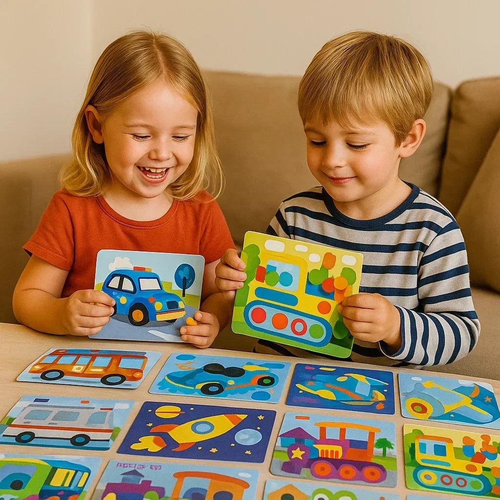 Sticker Activity Set Numbered Matching Peel-and-Stick Portable