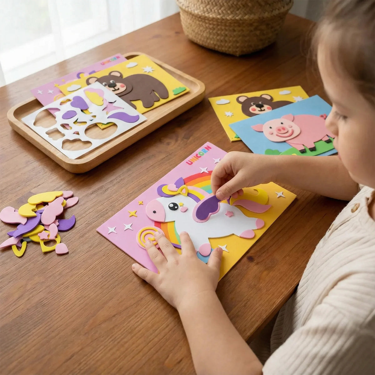 Sticker Activity Set Numbered Matching Peel-and-Stick Portable