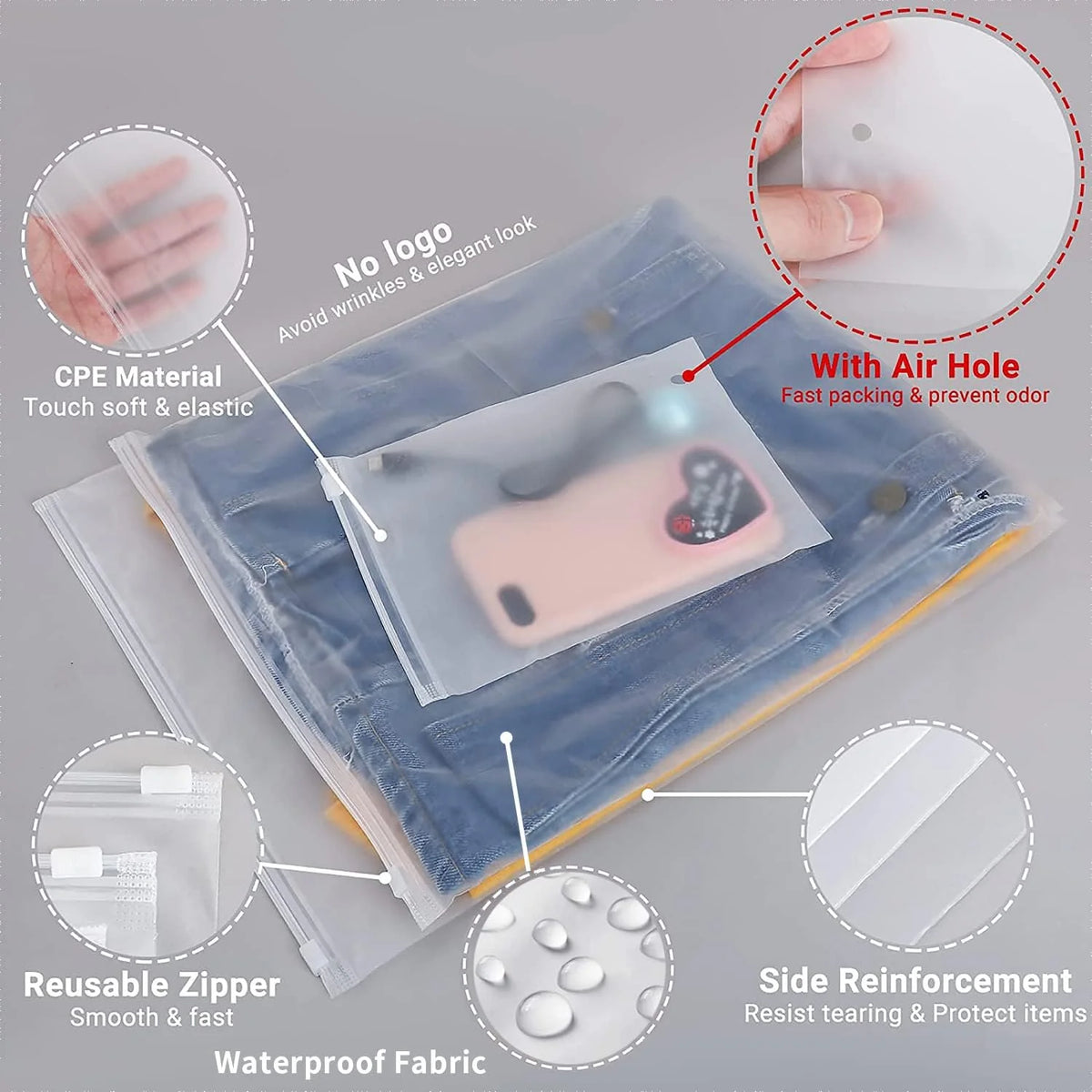 Storage Bags Waterproof EVA Ventilated 20-Pack