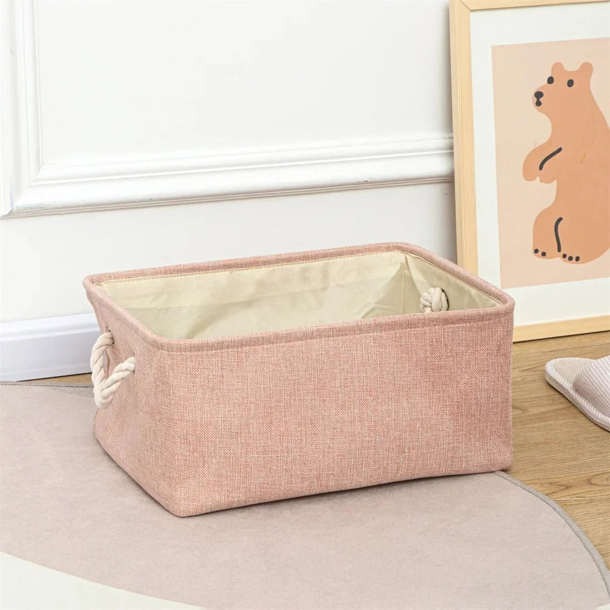 Storage Basket Linen Shape-Retaining Lightweight