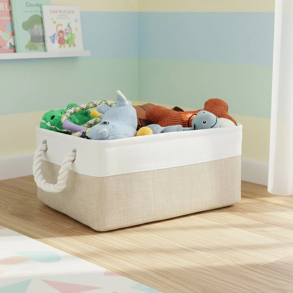 Storage Basket Linen Shape-Retaining Lightweight