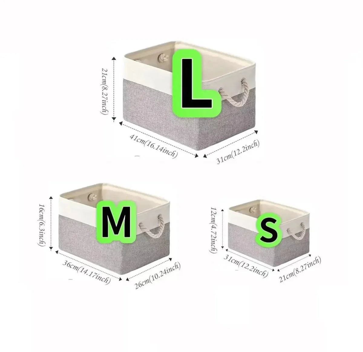Storage Basket Linen Shape-Retaining Lightweight