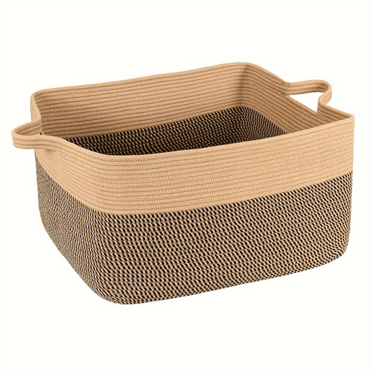 Storage Basket Woven Cotton Rope Machine-Washable 45L