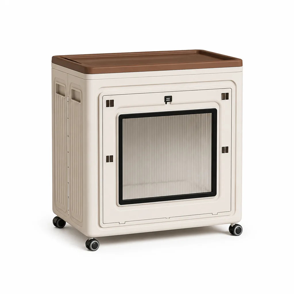 Storage Box Foldable With Wheels 85L