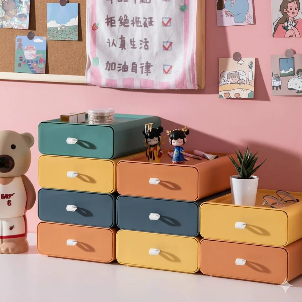 Storage Box Stackable Space-Saving Plastic