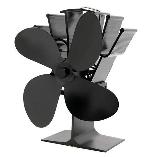 Stove Fan Heat-Powered Automatic Operation Aluminum Blades