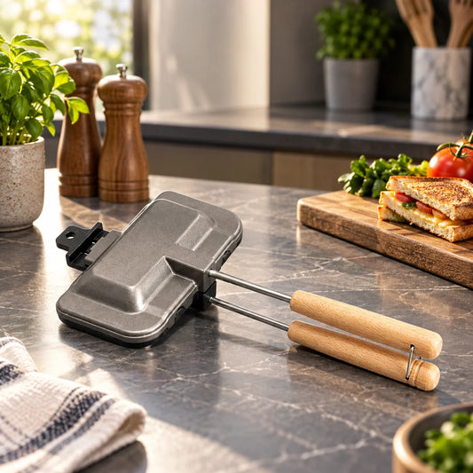 Stovetop Sandwich Maker Hinged Double-Sided Nonstick