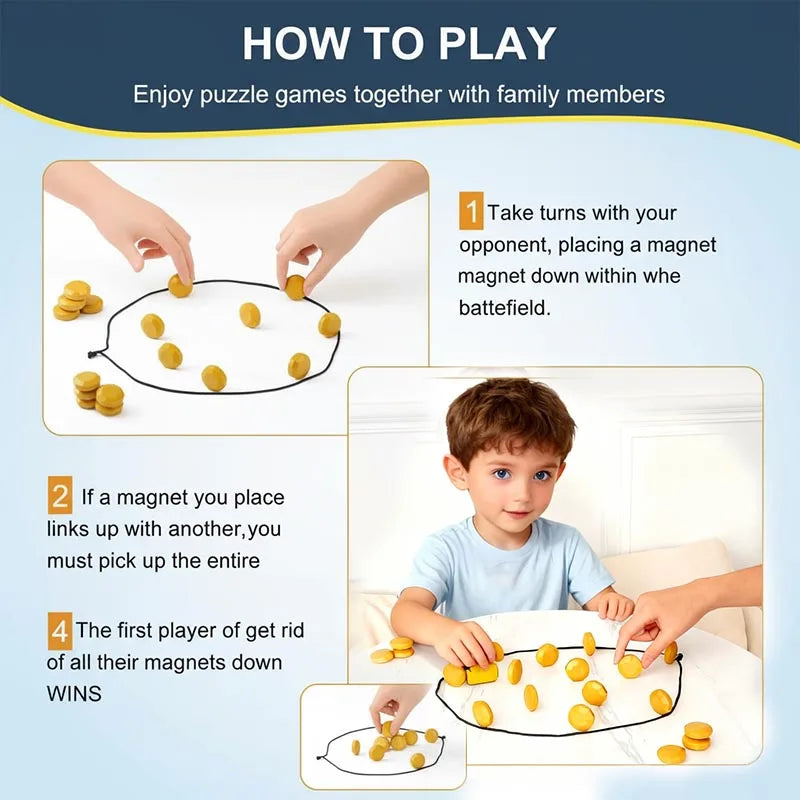 Strategy Board Game Foldable Magnetic Pieces