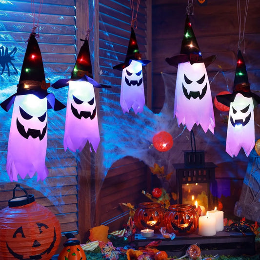 String Lights Ghost Battery-Operated Multicolor Weather-Resistant