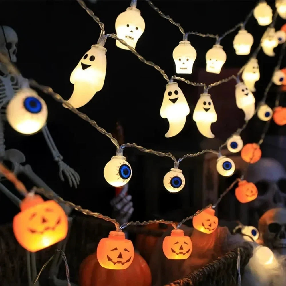 String Lights Halloween Battery-Operated LED Weather-Resistant