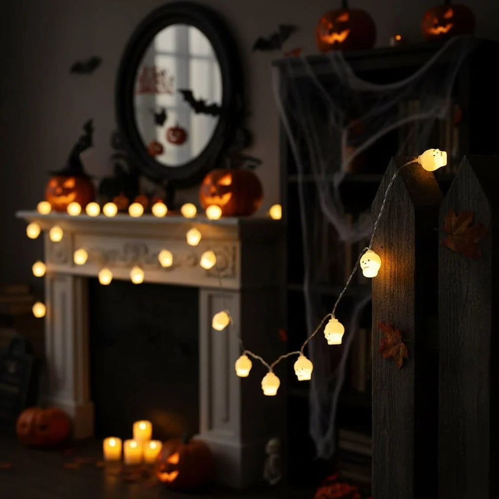 String Lights Halloween Battery-Operated LED Weather-Resistant