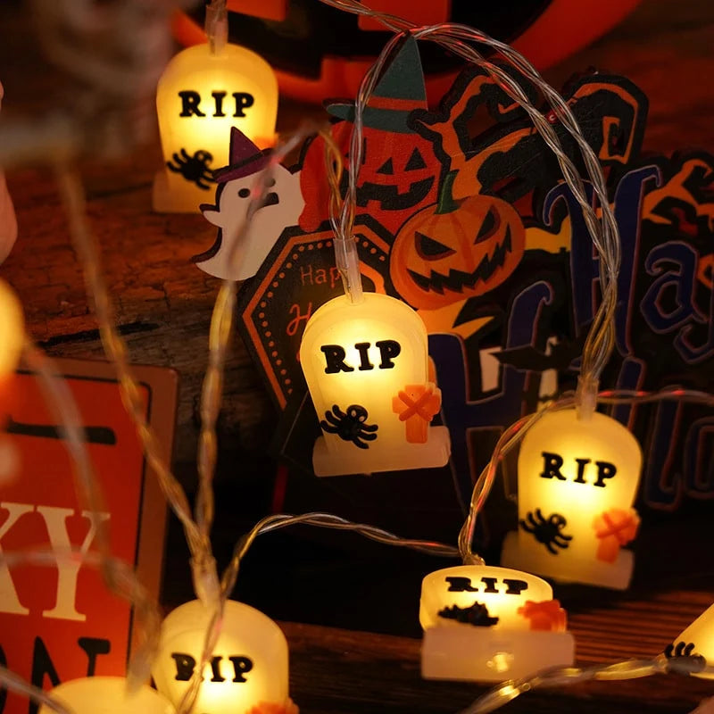 String Lights Halloween Battery-Powered Warm White LED