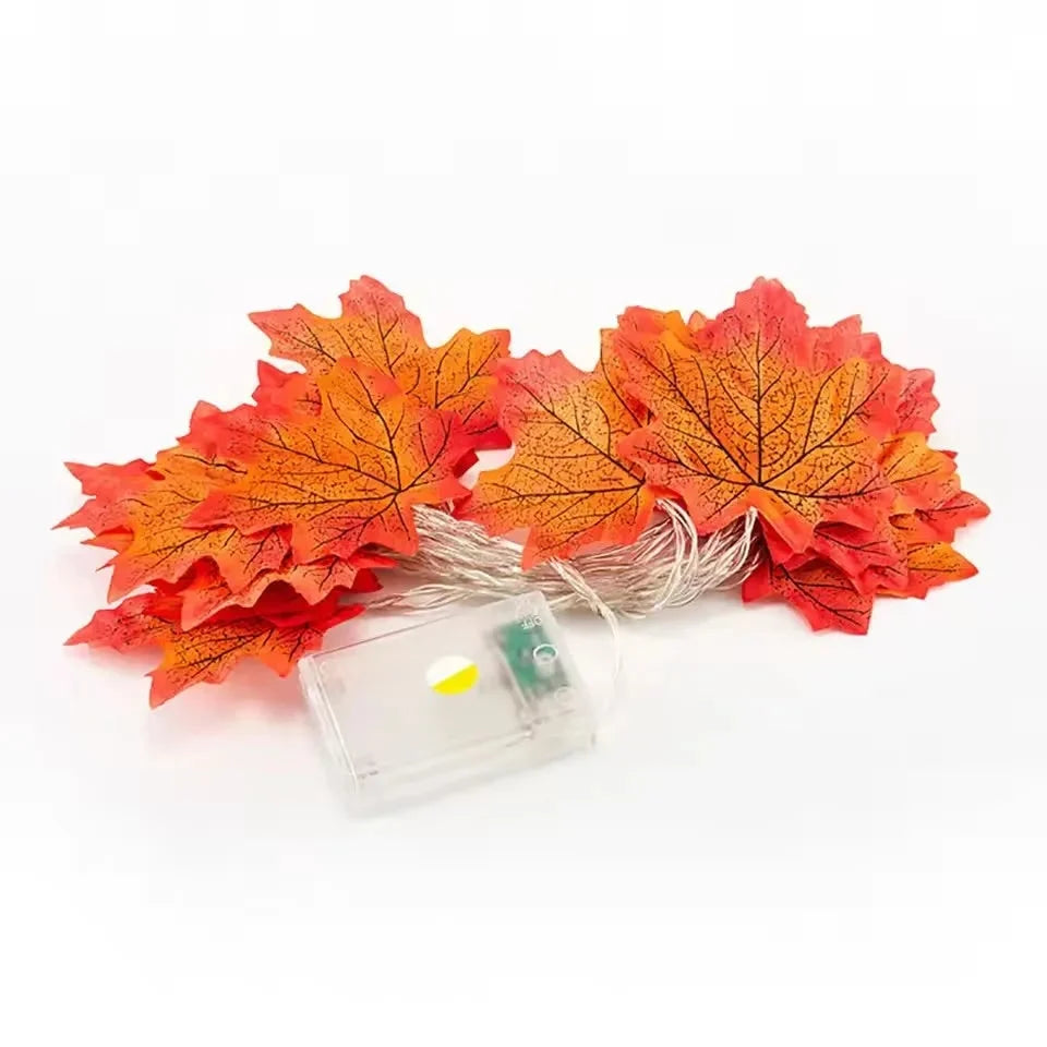 String Lights Maple Leaf Warm Amber LED