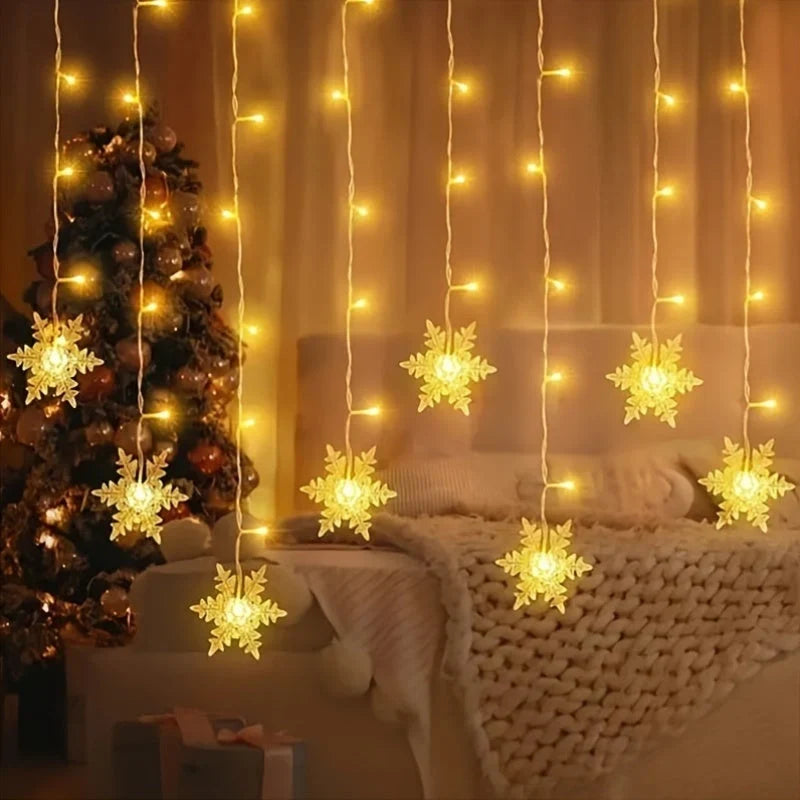 String Lights Snowflake USB-Powered 13.1 Ft