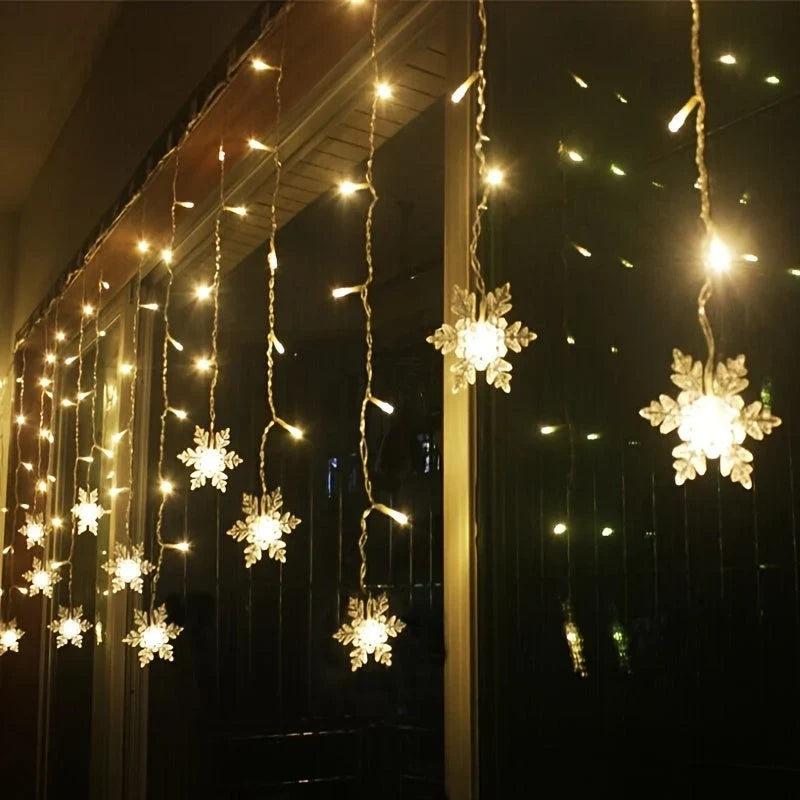 String Lights Snowflake USB-Powered 13.1 Ft