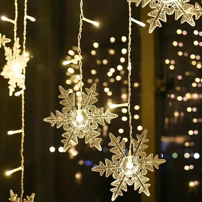 String Lights Snowflake USB-Powered 13.1 Ft