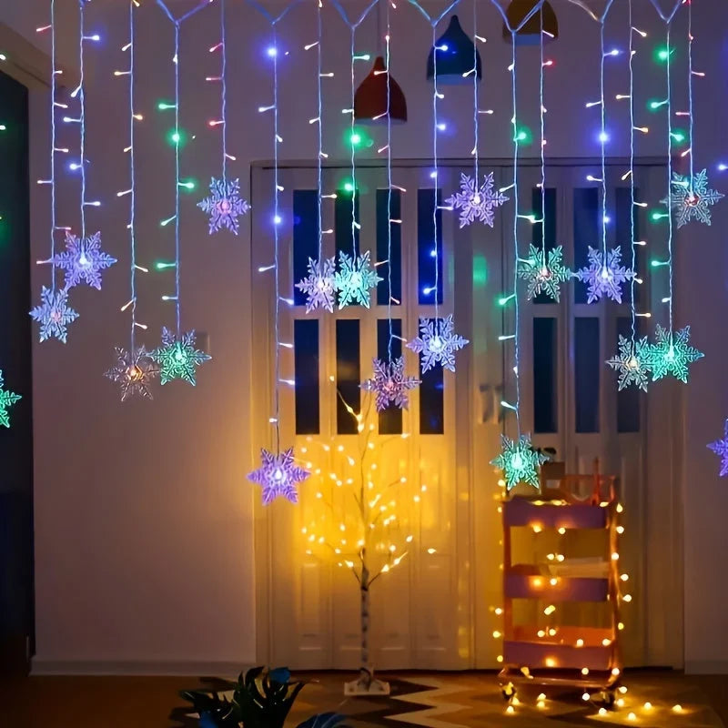 String Lights Snowflake USB-Powered 13.1 Ft
