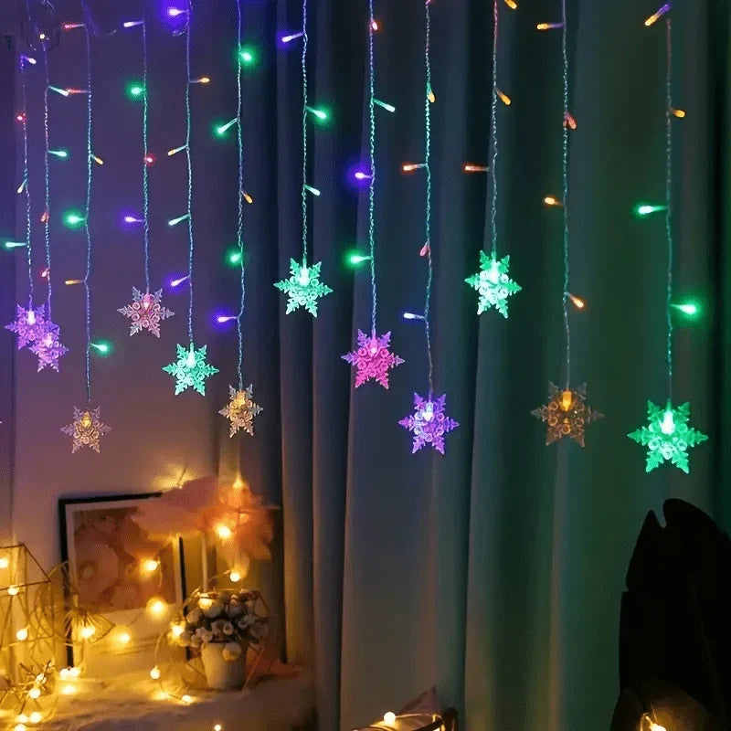 String Lights Snowflake USB-Powered 13.1 Ft