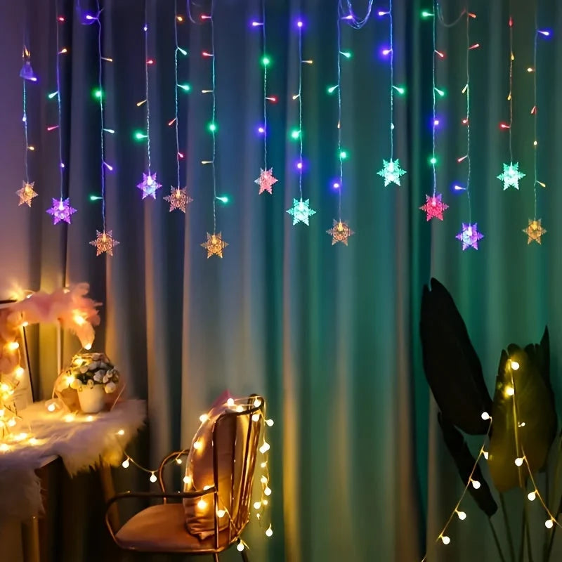 String Lights Snowflake USB-Powered 13.1 Ft
