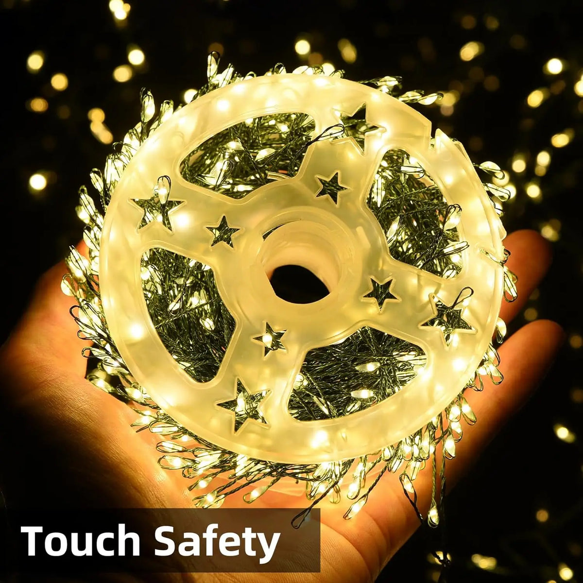 String Lights Starburst Design Flexible Copper Wire Remote Control IP65 Splashproof