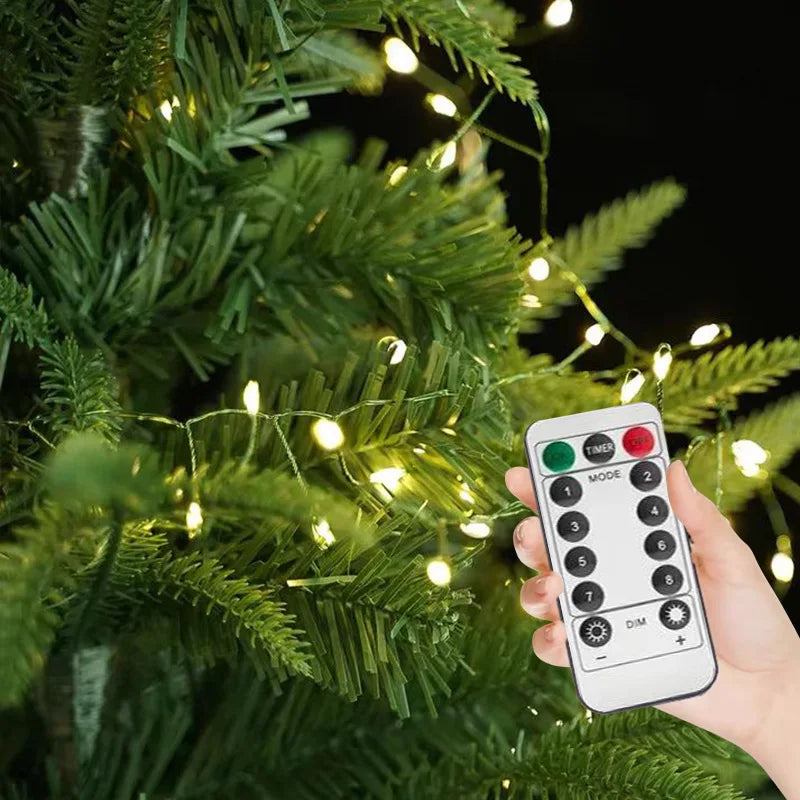 String Lights Starburst Design Flexible Copper Wire Remote Control IP65 Splashproof