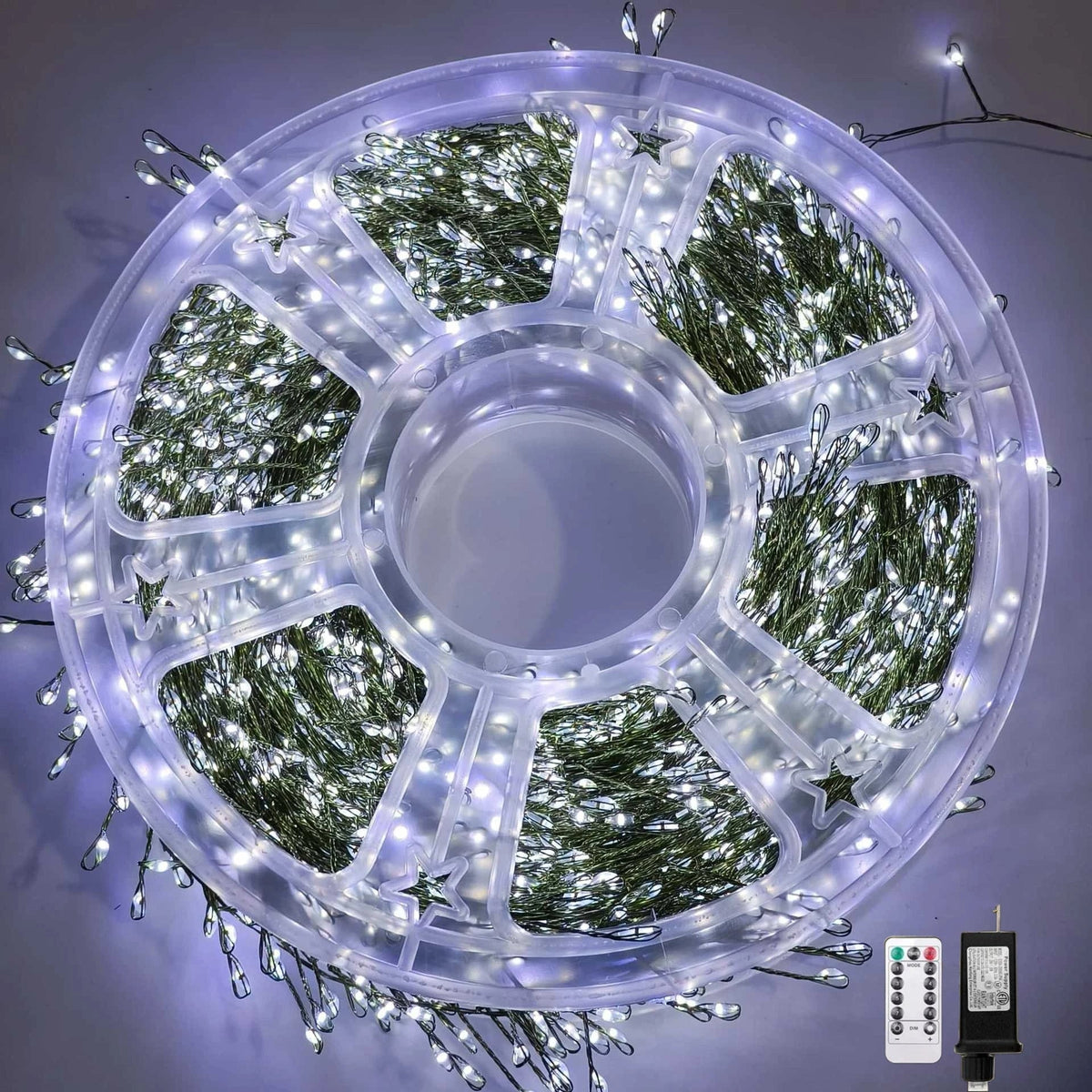 String Lights Starburst Design Flexible Copper Wire Remote Control IP65 Splashproof