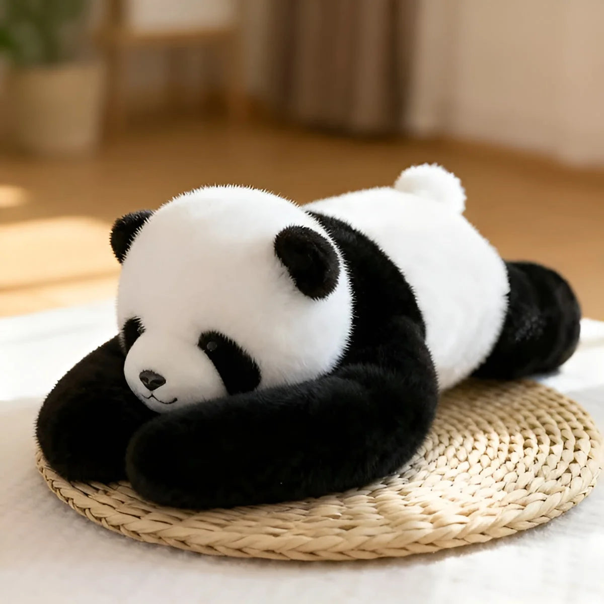 Stuffed Animal Cuddle Pillow Faux Fur Extra-Long Arms