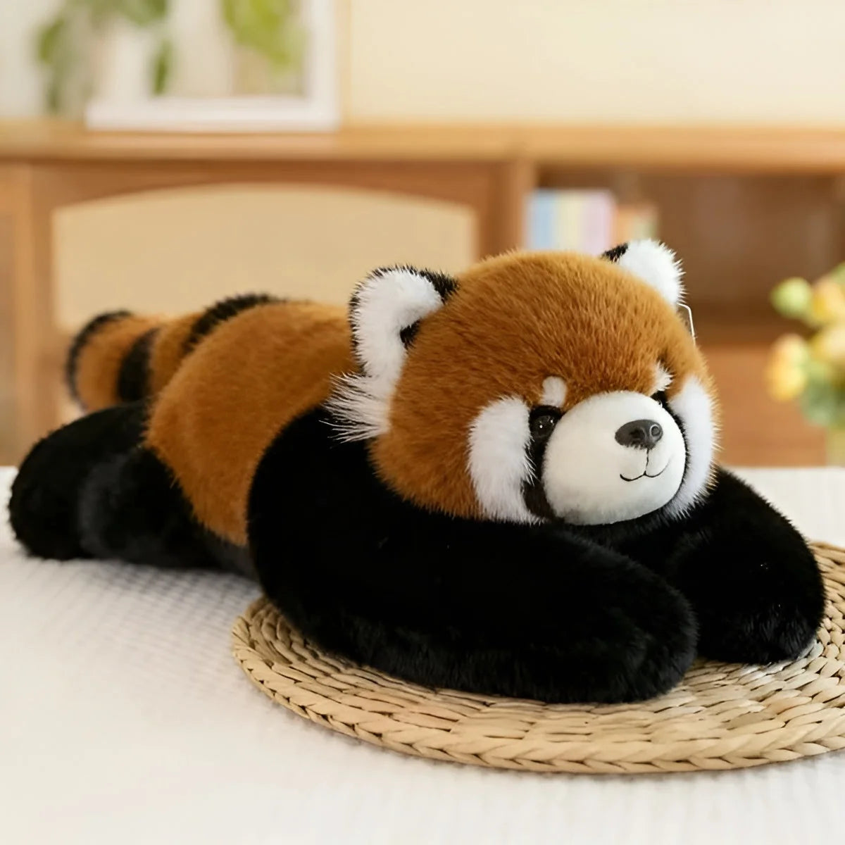 Stuffed Animal Cuddle Pillow Faux Fur Extra-Long Arms