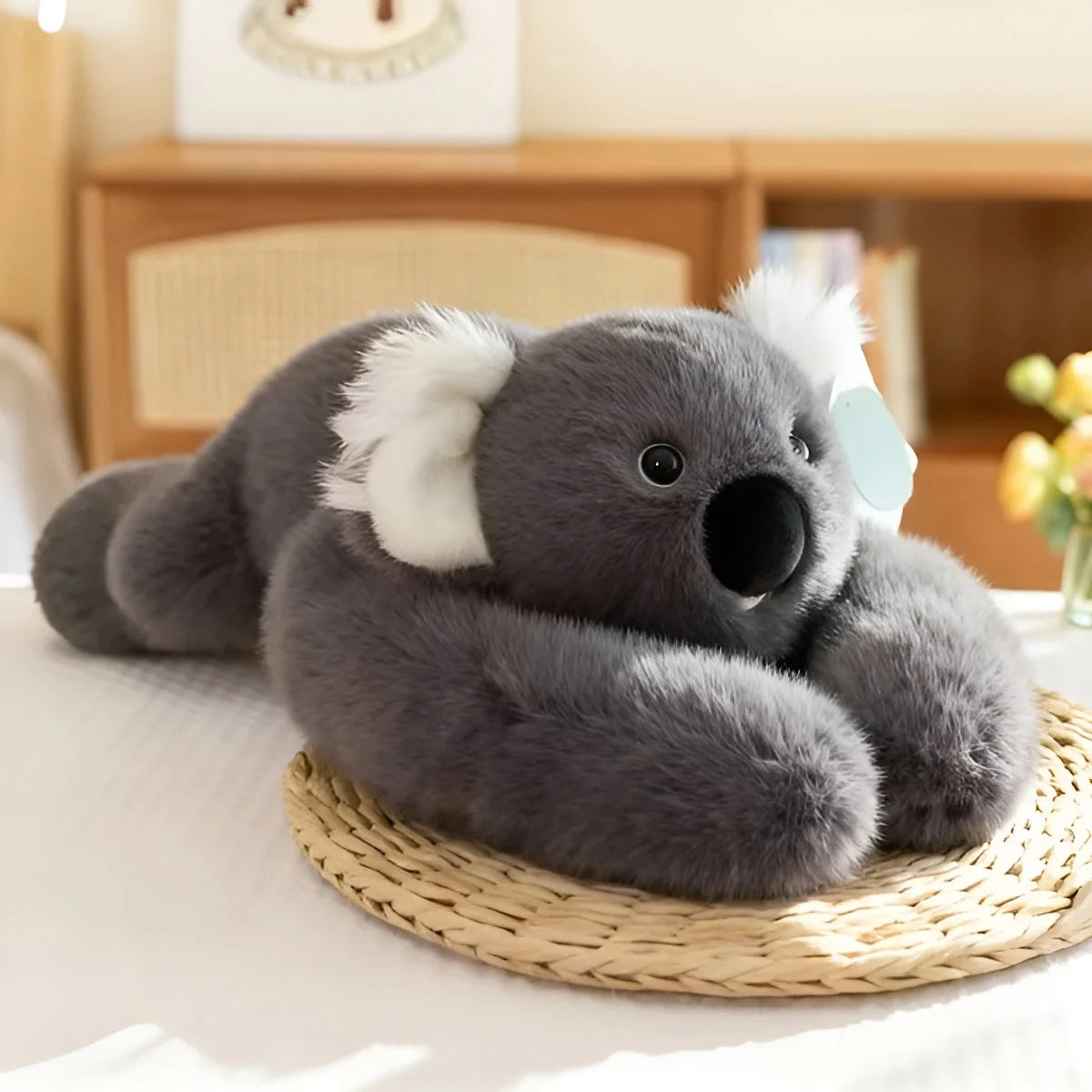 Stuffed Animal Cuddle Pillow Faux Fur Extra-Long Arms