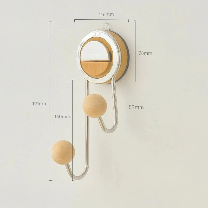 Suction Hook Transparent Waterproof No-Drill 11 lb Capacity