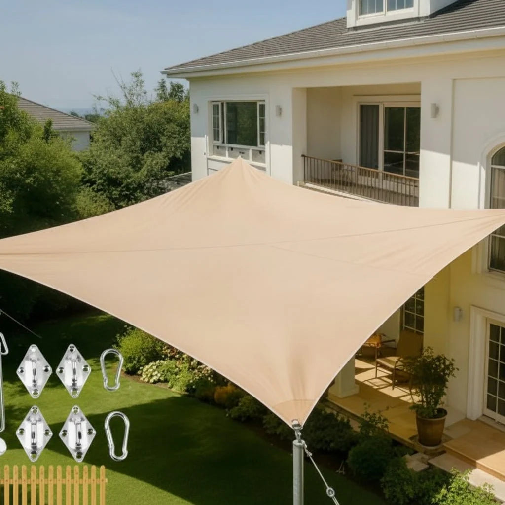 Sun Shade Sail Waterproof UV Protection Polyester Fabric
