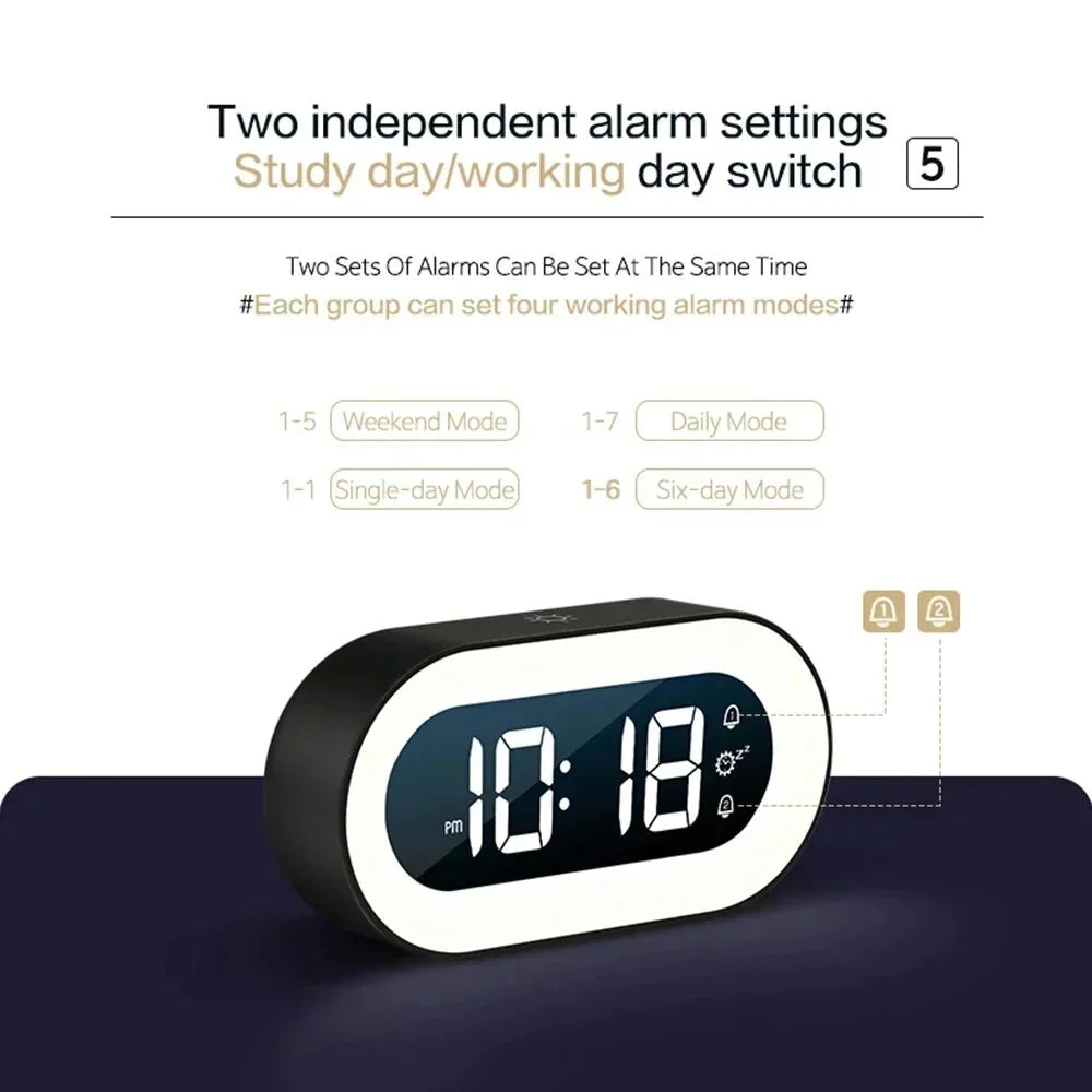 Sunrise Alarm Clock Gradual Light Nature Sounds USB-C Rechargeable