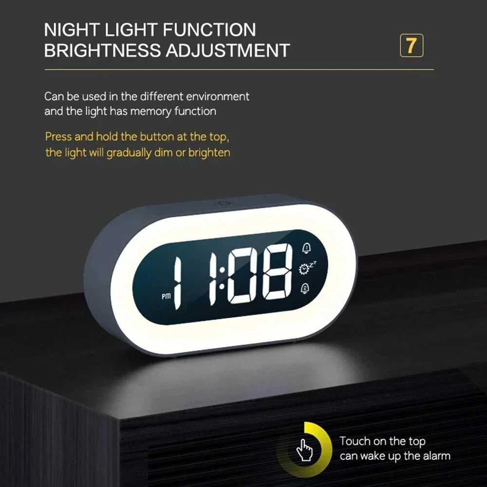 Sunrise Alarm Clock Gradual Light Nature Sounds USB-C Rechargeable