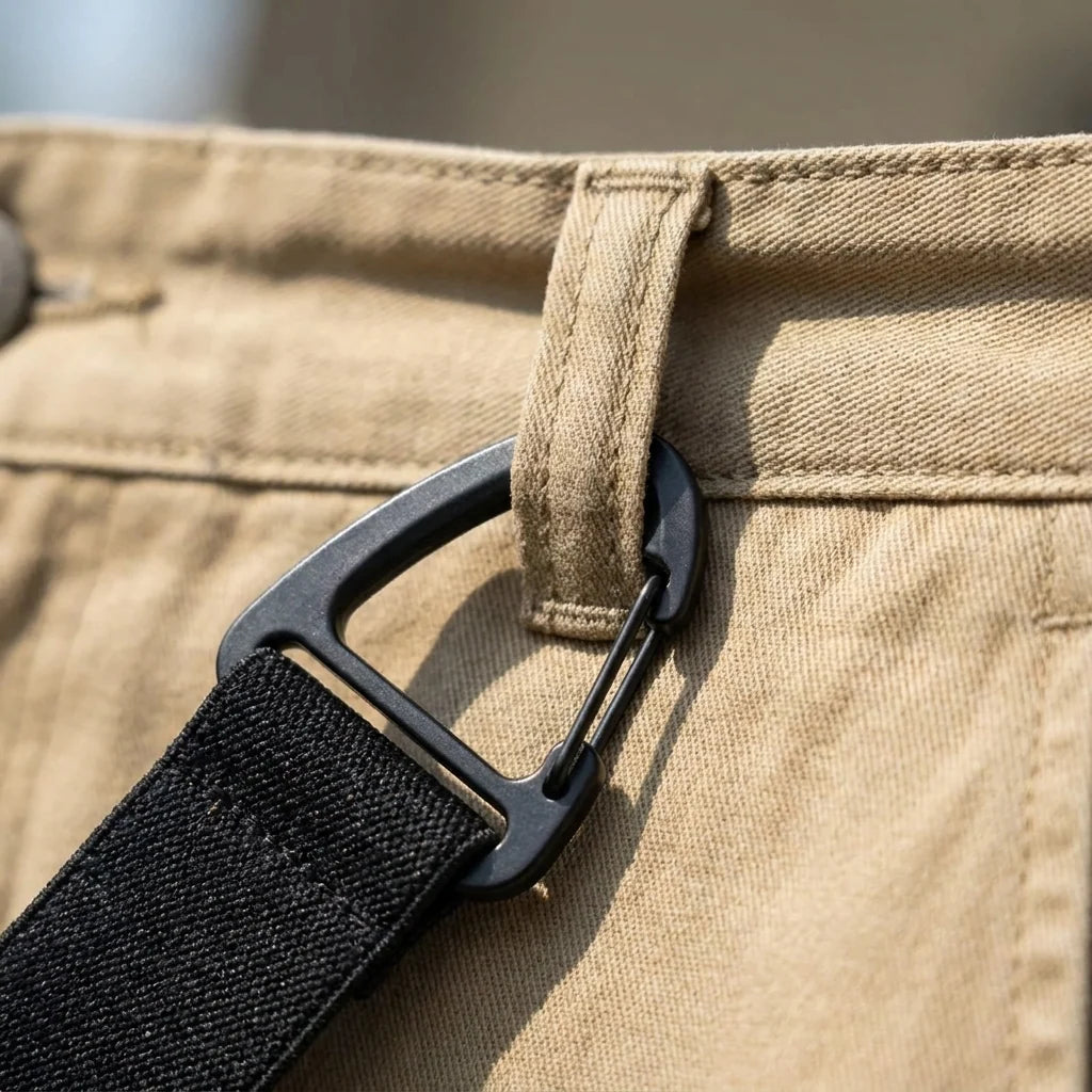 Suspenders Adjustable Elastic Belt-Loop Hooks Y-Back or X-Back