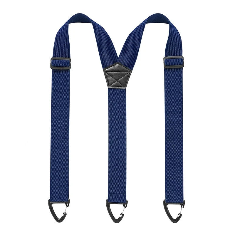 Suspenders Adjustable Elastic Belt-Loop Hooks Y-Back or X-Back