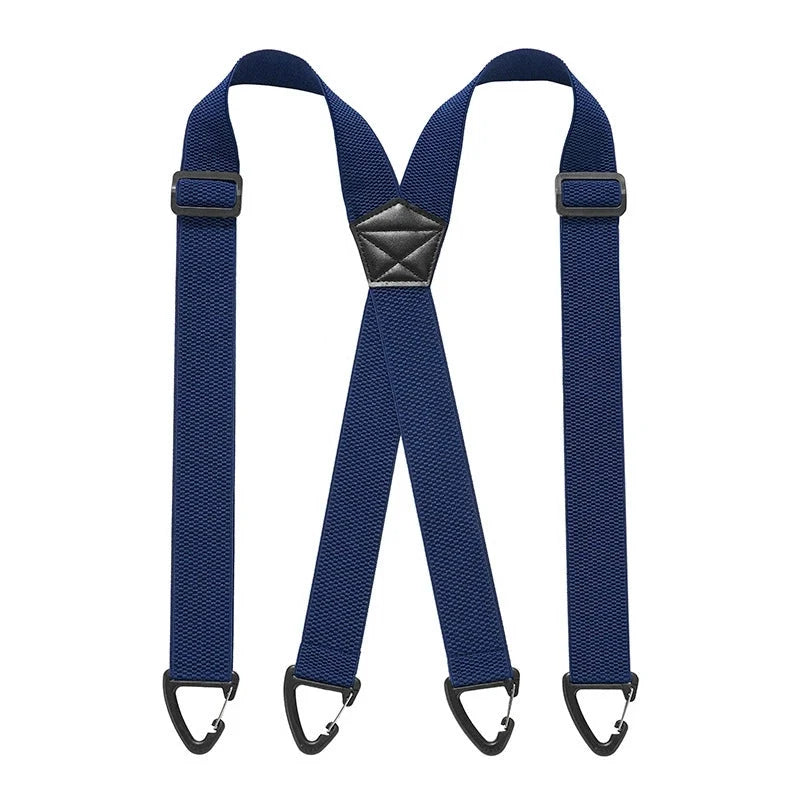Suspenders Adjustable Elastic Belt-Loop Hooks Y-Back or X-Back