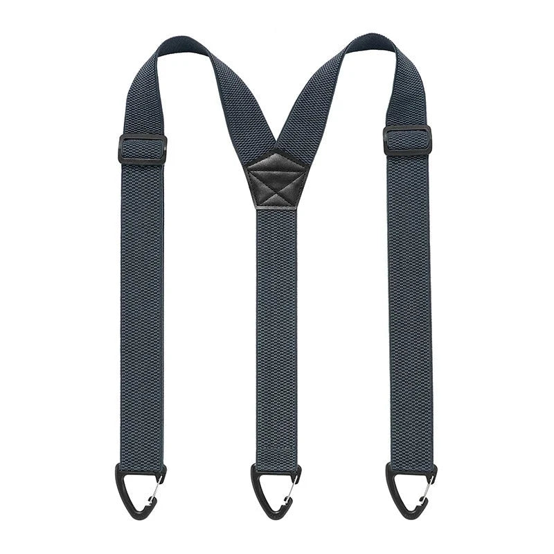 Suspenders Adjustable Elastic Belt-Loop Hooks Y-Back or X-Back