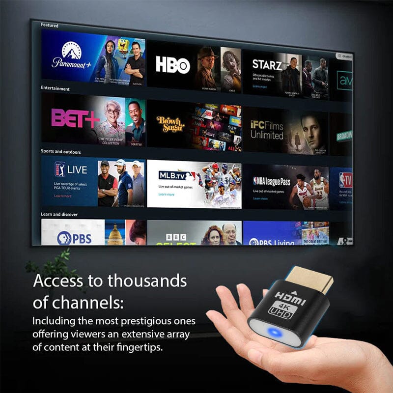 TV Streaming Device 4K Plug-and-Play HDMI Setup