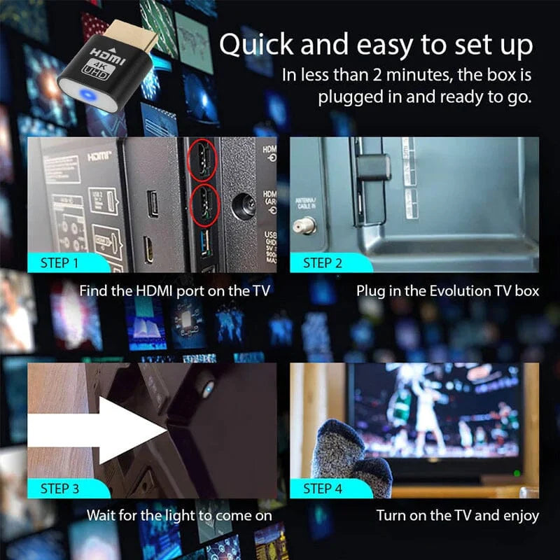 TV Streaming Device 4K Plug-and-Play HDMI Setup