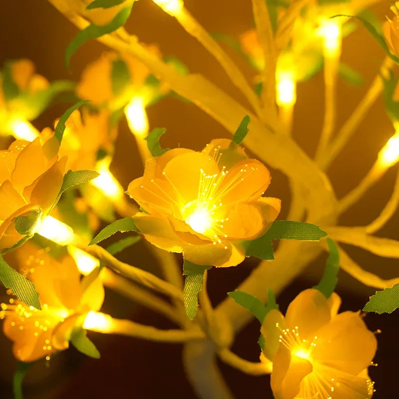 Table Lamp Branch-Inspired Design 24 Warm White LEDs USB-Powered