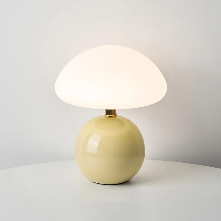 Table Lamp Ceramic Mushroom Design Dimmable LED 3 Light Modes