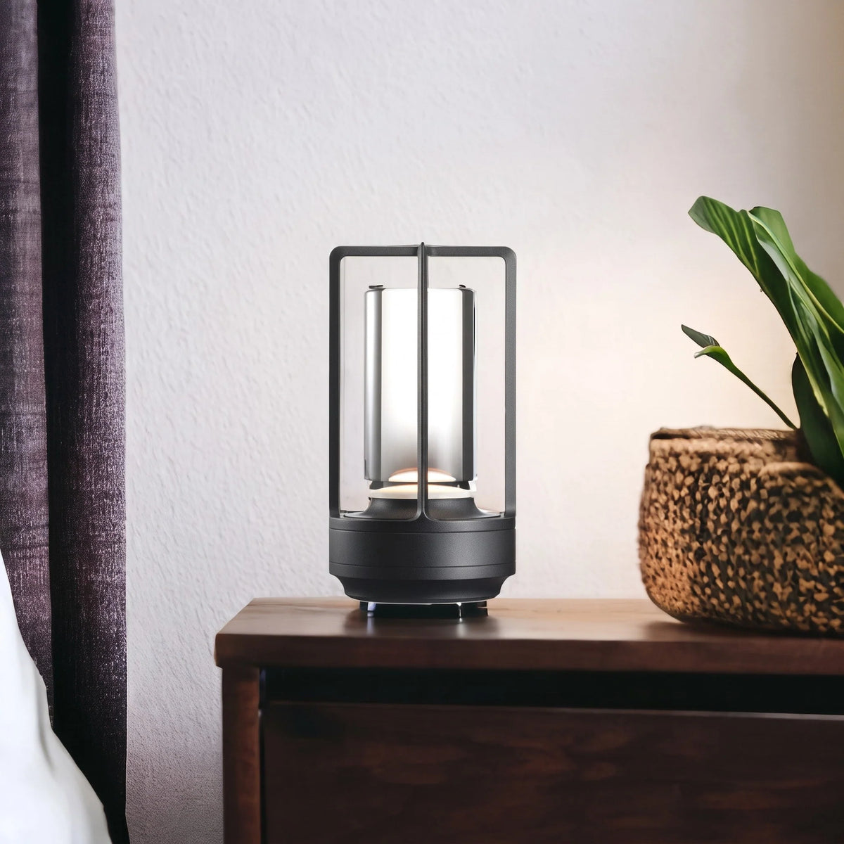 Table Lamp Cordless Rechargeable Touch Control Cage Design