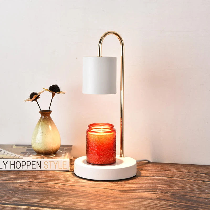 Table Lamp Curved Arch Focused Downward Light Metal Construction
