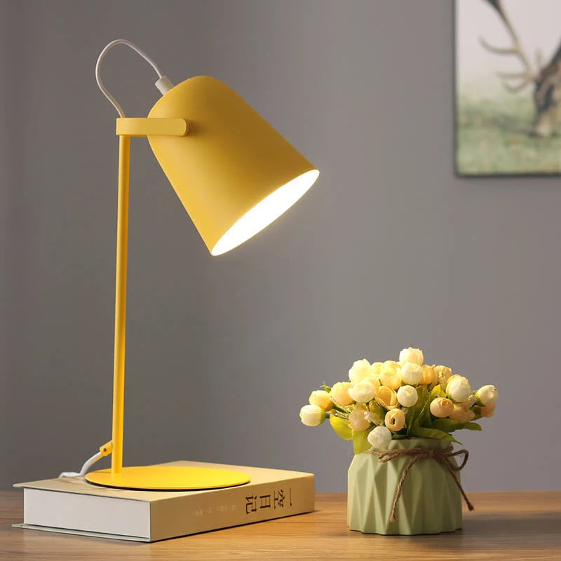 Table Lamp Iron Bucket Design E27 Socket Scandinavian Style