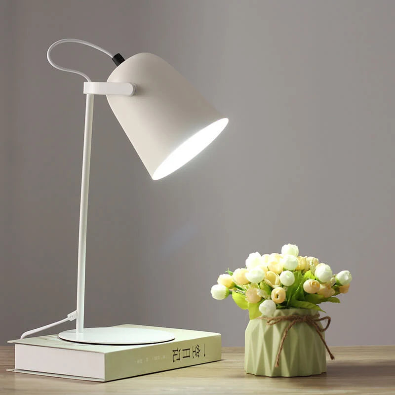 Table Lamp Iron Bucket-Shaped Design 14-Inch Tall